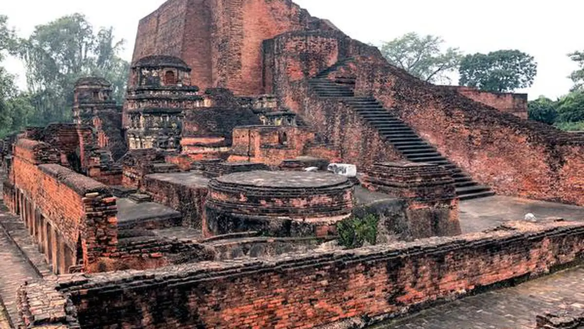 nalanda university library burned