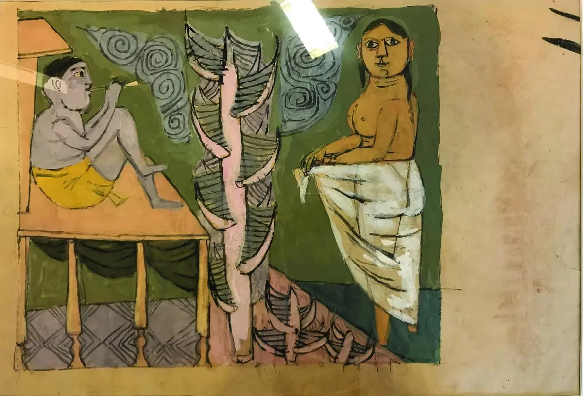 Untitled, Gouache on paper, 14.5 x 21.5 in.,1955. Unsigned. Untitled, Gouache on paper, 14.5 x 21.5 in.,1955. Unsigned.