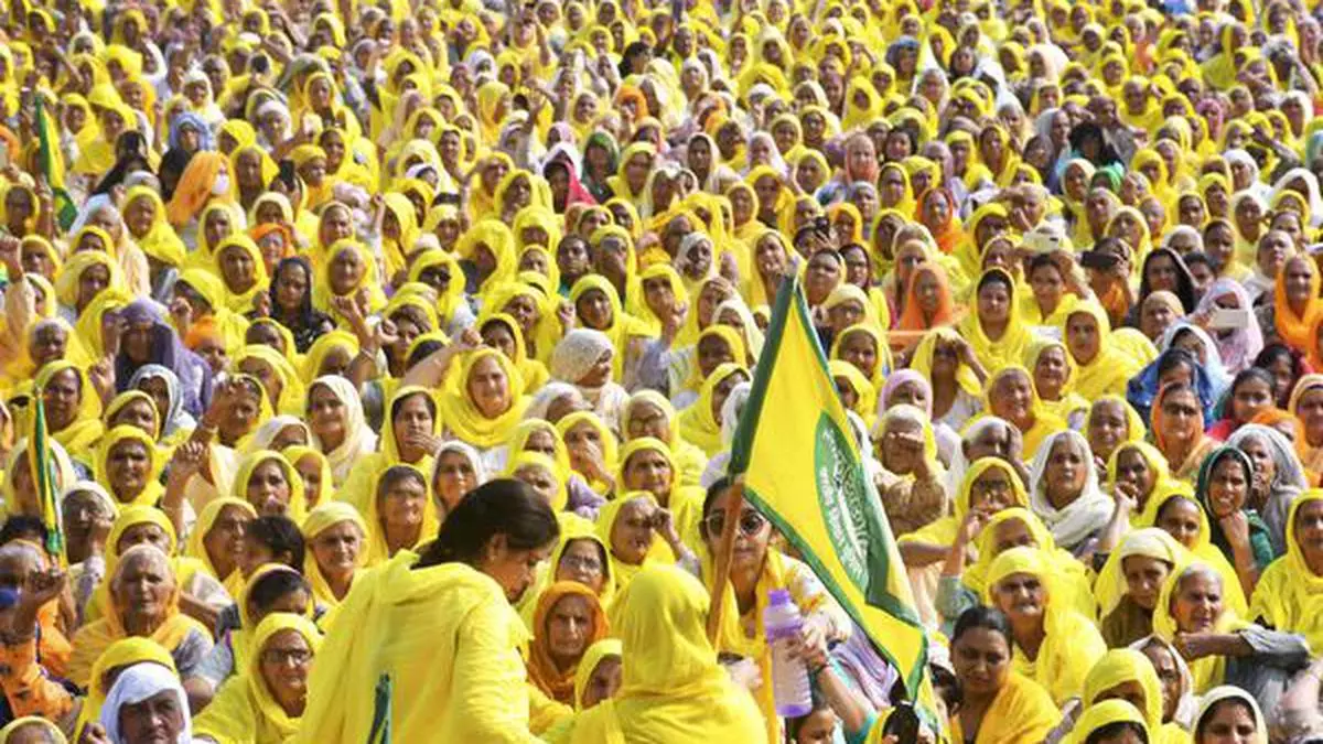 Peasant women from Punjab and Haryana stand shoulder to shoulder in year-long farmers' protests