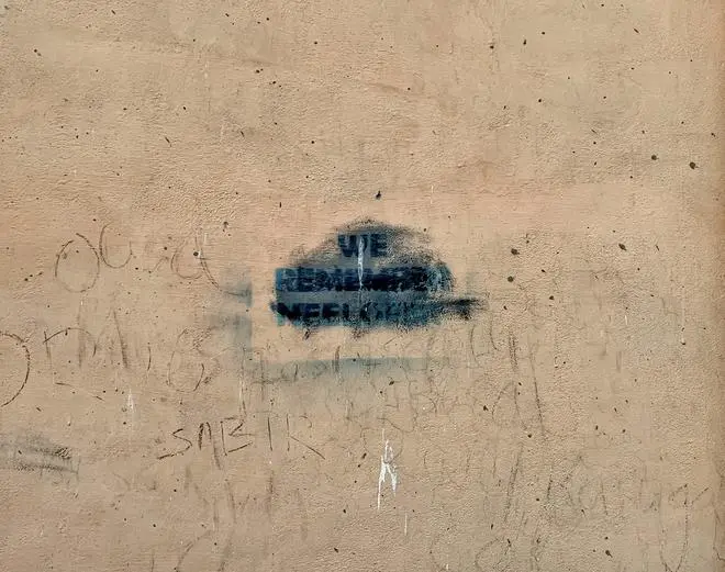 A blackened “We remember Neelofar” graffiti in Lalchowk, Srinagar, on the wall of a government building. It refers to the Shopian rape and murder case, also known as the Asiya-Neelofar case, in which two young women were abducted, raped and murdered allegedly by personnel of the Indian Army in 2009 in Jammu and Kashmir’s Shopian district. A blackened “We remember Neelofar” graffiti in Lalchowk, Srinagar, on the wall of a government building. It refers to the Shopian rape and murder case, also known as the Asiya-Neelofar case, in which two young women were abducted, raped and murdered allegedly by personnel of the Indian Army in 2009 in Jammu and Kashmir’s Shopian district.
