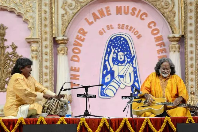Hindustani classical music instrumentalist Vishwa Mohan Bhatt performs at one of the editions of Dover Lane.