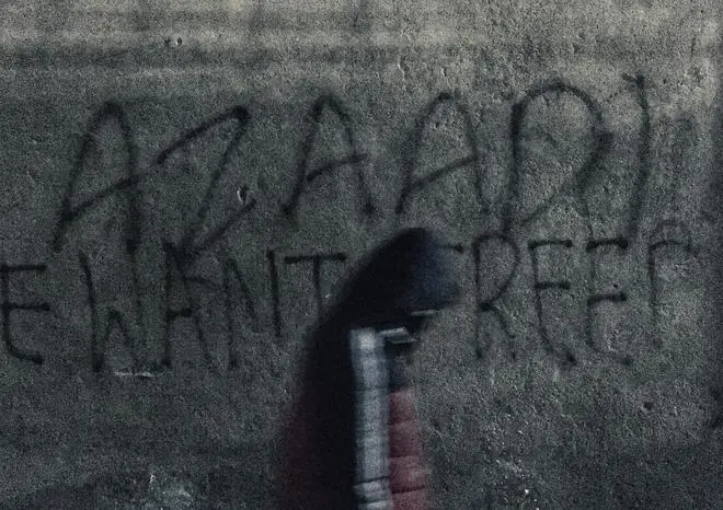 Graffiti in Srinagar’s Habba Kadal locality in December 2021. Graffiti in Srinagar’s Habba Kadal locality in December 2021.