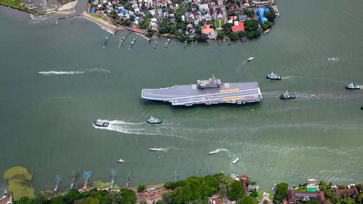 Sea trials of India’s indigenously built aircraft carrier commence off Kochi