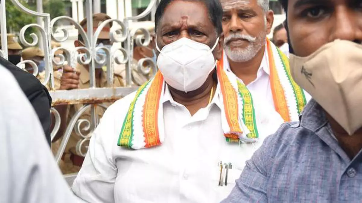 N. Rangaswamy of AINRC waits to hear from Puducherry Lieutenant-Governor after Congress government loses trust vote in Assembly