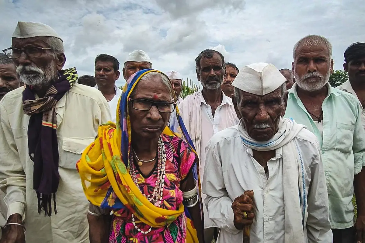 Farmers of Bodhare village who were duped into underselling their land to solar power companies. Farmers of Bodhare village who were duped into underselling their land to solar power companies.