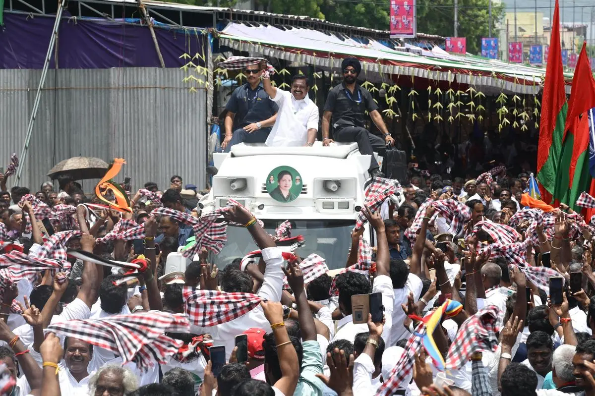 AIADMK leader Edappadi K. Palaniswami concluding his election campaign in Salem on April 21, 2026. The results have come as a huge setback for the party, which was already out of power for five years.