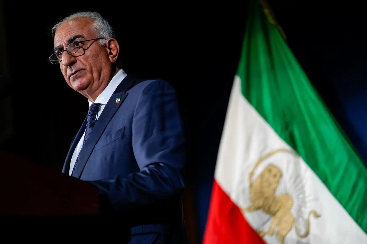 Reza Pahlavi, a prominent voice against the Iranian regime, at a news conference in Washington, DC, on January 16, 2026. 