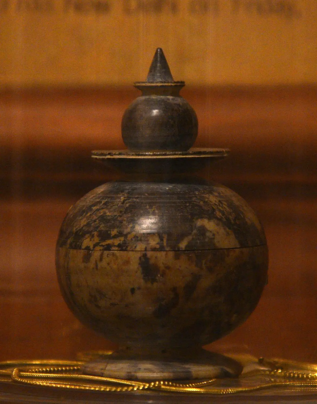 Relics discovered in Piprahwa, Uttar Pradesh, on display at National Museum in New Delhi in August 2012. Relics discovered in Piprahwa, Uttar Pradesh, on display at National Museum in New Delhi in August 2012.