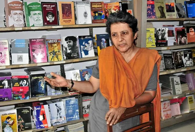 Gita Ramaswamy, in her office at the Hyderabad Book Trust in September 2012. Gita Ramaswamy, in her office at the Hyderabad Book Trust in September 2012.