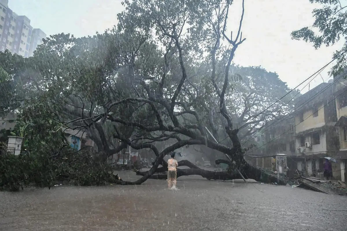 In 2023, Tamil Nadu suffered two natural disasters. To handle the crisis, the State sought Rs.37,906 crore from the Centre but got a paltry Rs.276 crore. The picture captures the impact of Cyclone Michaung. 