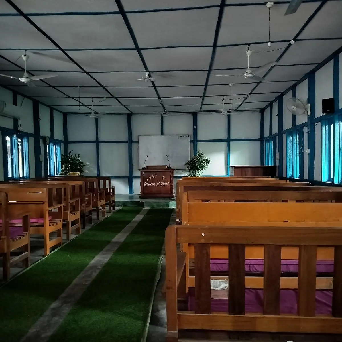 Inside a church that belongs to the Church of Christ in Miao town of Arunachal Pradesh. Lisus in the State mainly follow Christianity under the Church of Christ.