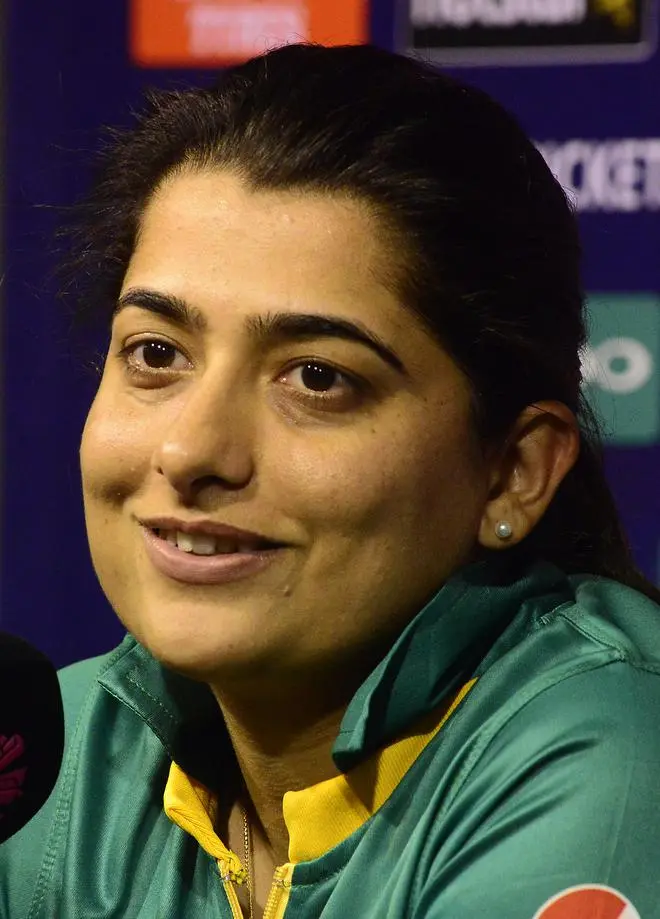 Sana Mir addressing mediapersons in Chennai during the ICC T20 World Cup in 2016. Sana Mir addressing mediapersons in Chennai during the ICC T20 World Cup in 2016.