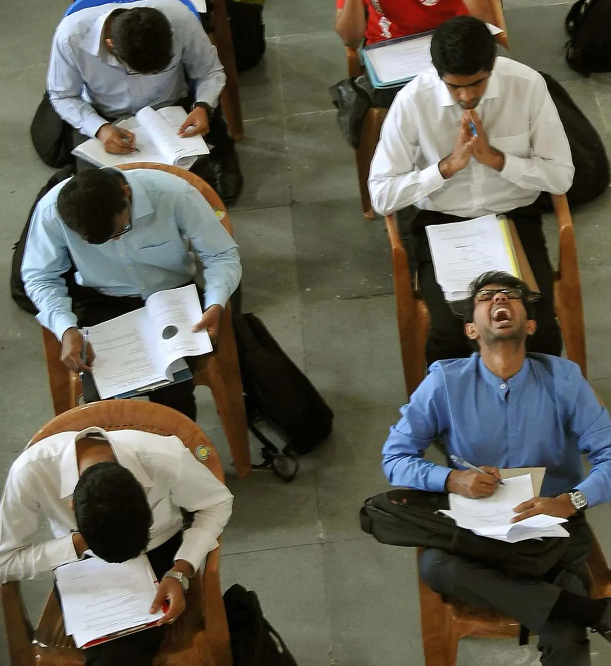 Young engineers writing a test at a campus placement programme held at IIT Madras, a 2016 picture. Young engineers writing a test at a campus placement programme held at IIT Madras, a 2016 picture.