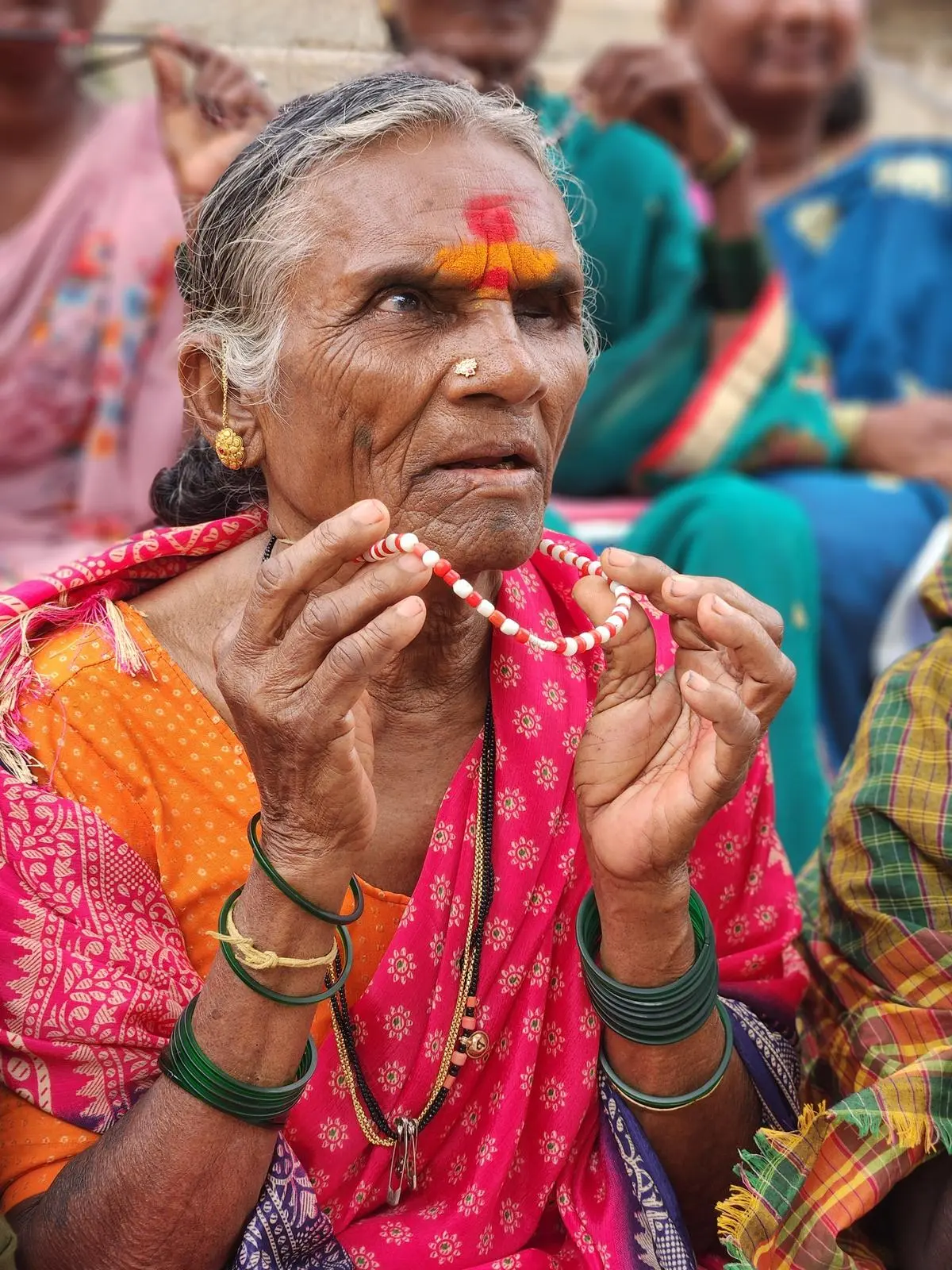 A. Honnamma of Hallikeri village in Harapanahalli taluk, who is blind in one eye, was consecrated as a devadasi when she was a child.