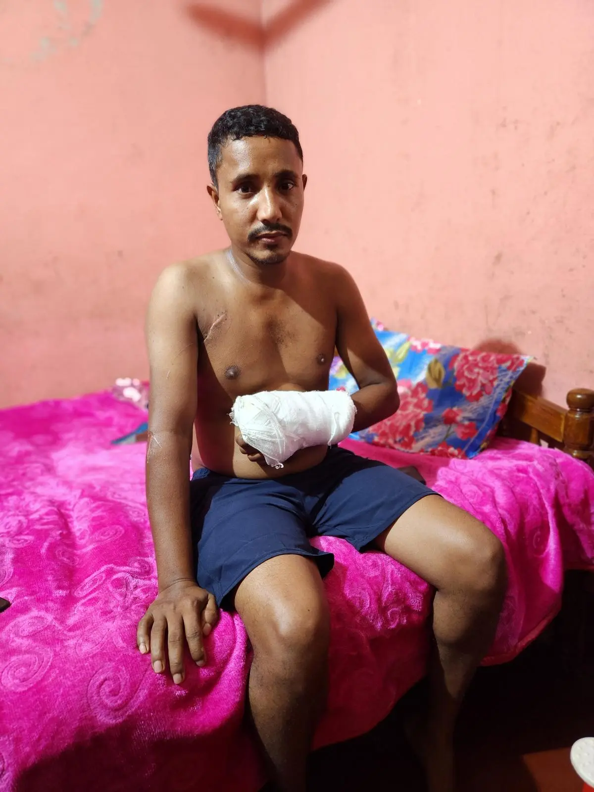 Qalandar Shafi, a victim of the assault in which Abdul Rehman was killed. Shafi escaped with injuries and lived to tell the tale.