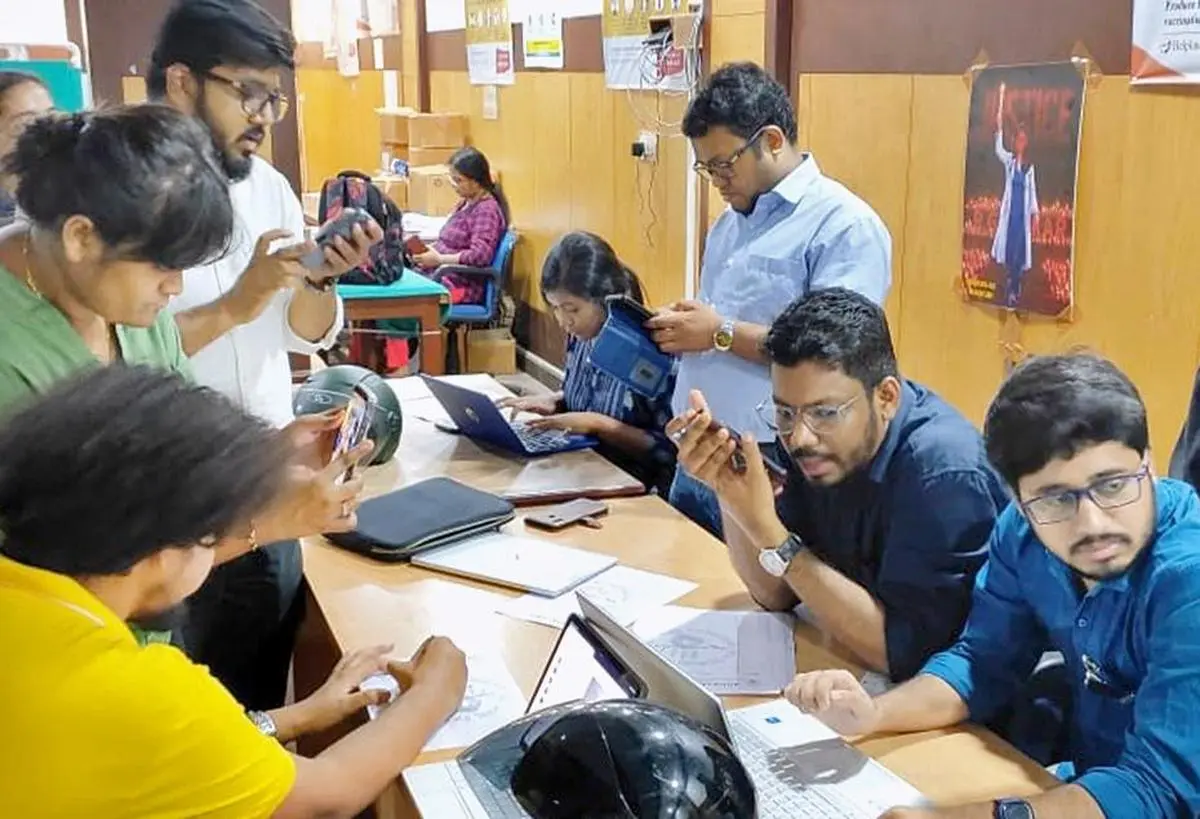 Doctors providing telemedicine services at the R.G. Kar Medical College and Hospital in Kolkata on August 31, 2024. Doctors providing telemedicine services at the R.G. Kar Medical College and Hospital in Kolkata on August 31, 2024.