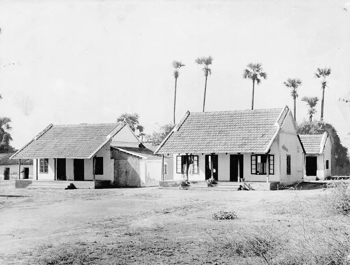 A 1939 photograph of some  wards in the Tambaram TB Sanatorium hospital in Madras (now Chennai).