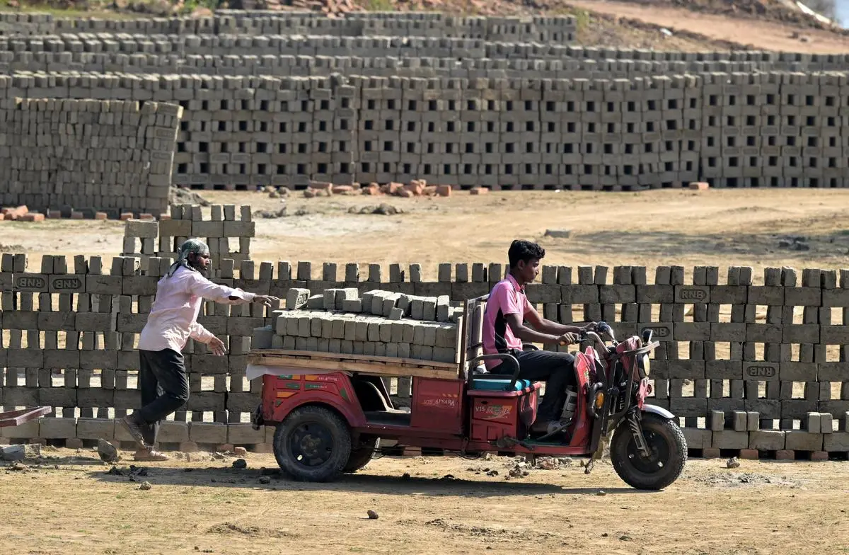 Labourers at a bricklaying unit near Guwahati. There is no clarity on safety committees in units with fewer than 500 workers.