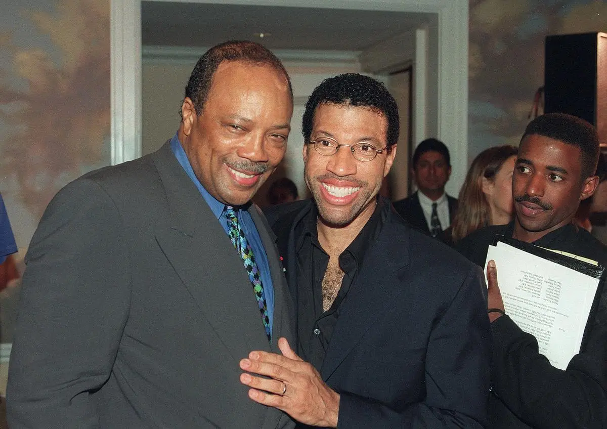 Quincy co-produced the iconic ‘We are the World’ in 1985. The single was written by Michael Jackson and Lionel Richie. Quincy co-produced the iconic ‘We are the World’ in 1985. The single was written by Michael Jackson and Lionel Richie.