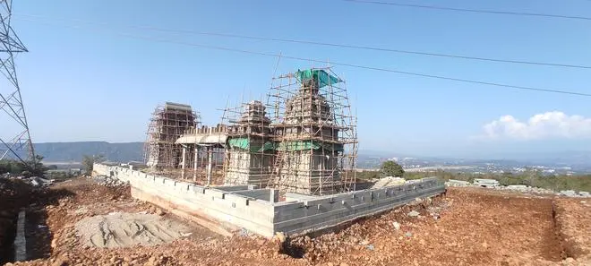 A view of the upcoming Sri Venkateswara Swamy temple at the Majeen village in Jammu. A view of the upcoming Sri Venkateswara Swamy temple at the Majeen village in Jammu.