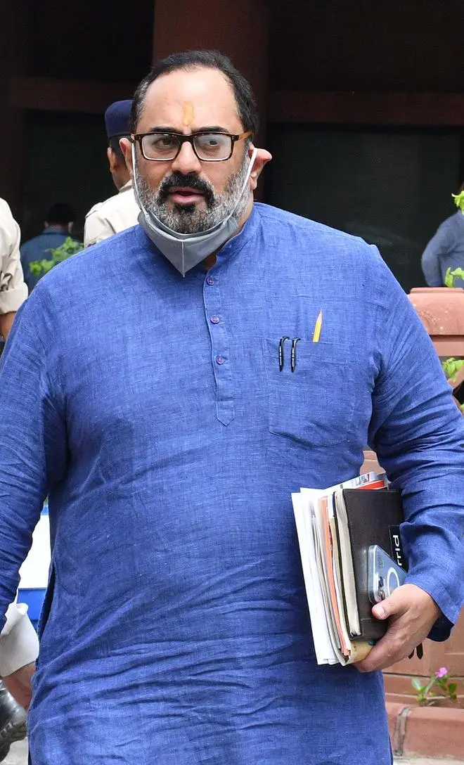 Rajeev Chandrasekhar, Minister of State for Electronics and Information Technology. Rajeev Chandrasekhar, Minister of State for Electronics and Information Technology.