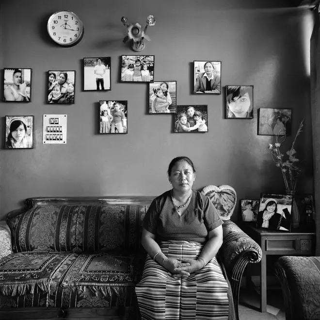 Rinchen Norzon at home in Majnu ka Tilla. A 2009 photograph. Rinchen Norzon at home in Majnu ka Tilla. A 2009 photograph.