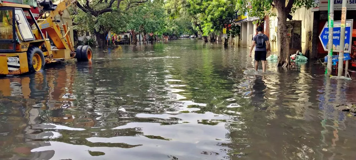 Scene from the recent Chennai floods. A climate bridge exists from West Asia to the Indian subcontinent necessitating effective fiscal policies and strategies to combat climate challenges in India. 