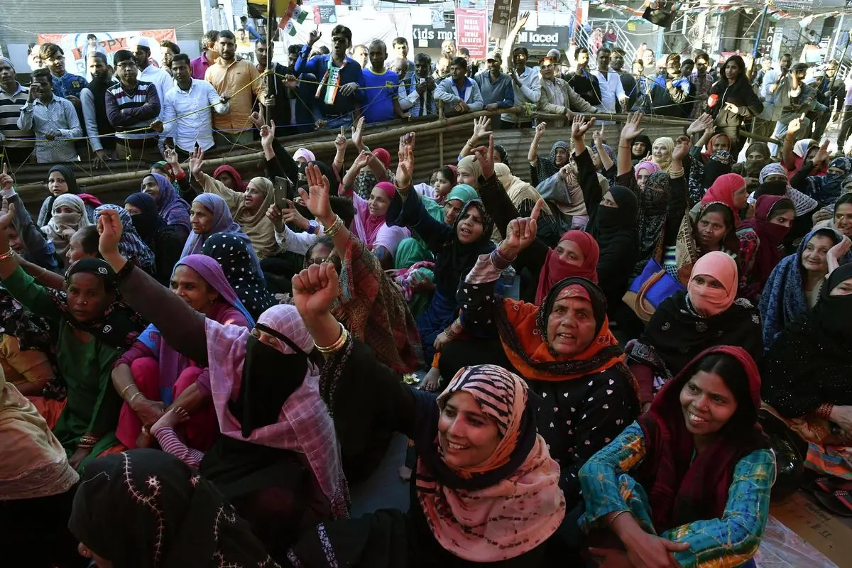 During the Shaheen Bagh protests against the Citizens Ammendment Act, in New Delhi on February 17, 2020.