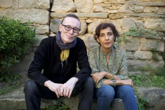 Tibetan film-maker Tenzing Sonam and his partner Ritu Sarin. Tibetan film-maker Tenzing Sonam and his partner Ritu Sarin.