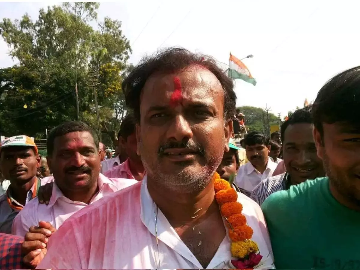 Harshwardhan Sapkal after his victory from the Buldhana seat in the 2014 Maharashtra Assembly election. 