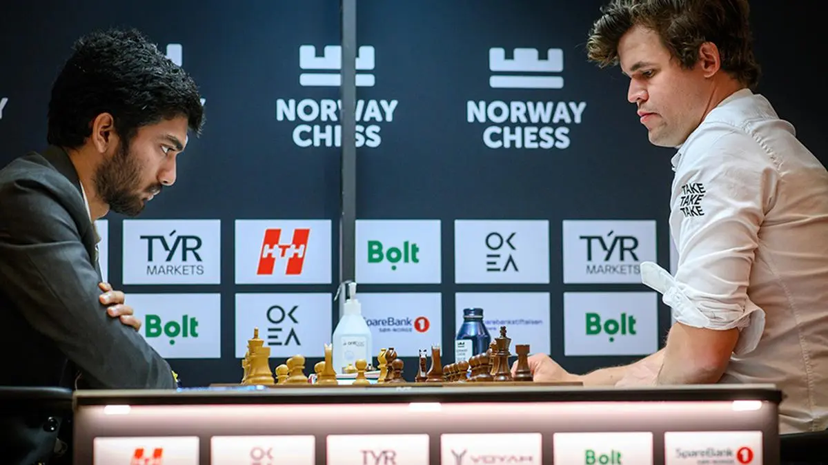 Gukesh achieves shocking first classical win against Carlsen in Norway