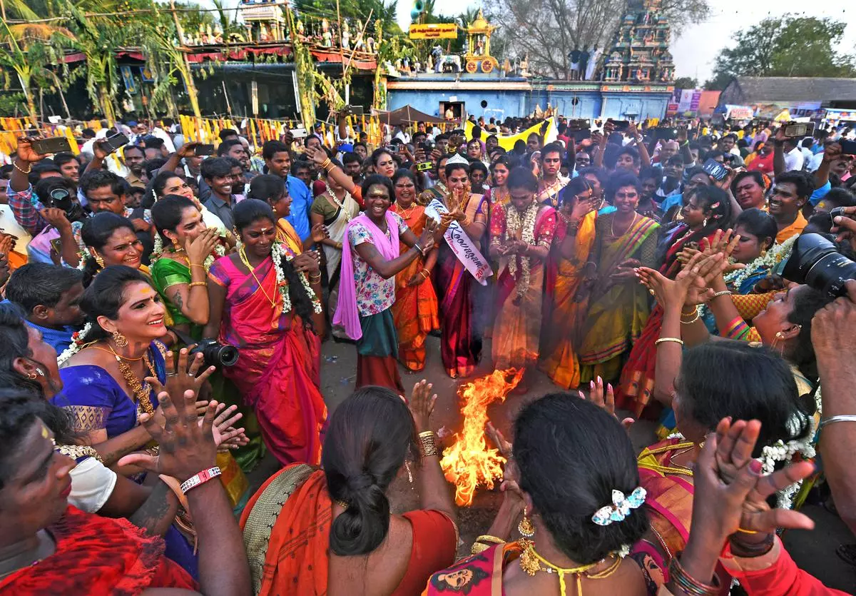 At the annual festival of transgender people at Koovagam village in Villupuram district.