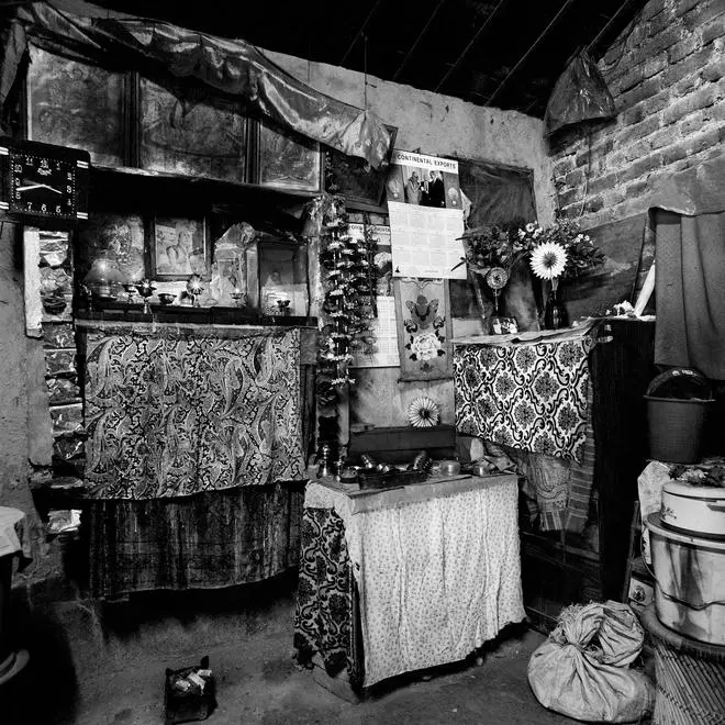 Inside the home of Donzin, a resident of Majnu ka Tilla. A 2009 photograph. Inside the home of Donzin, a resident of Majnu ka Tilla. A 2009 photograph.