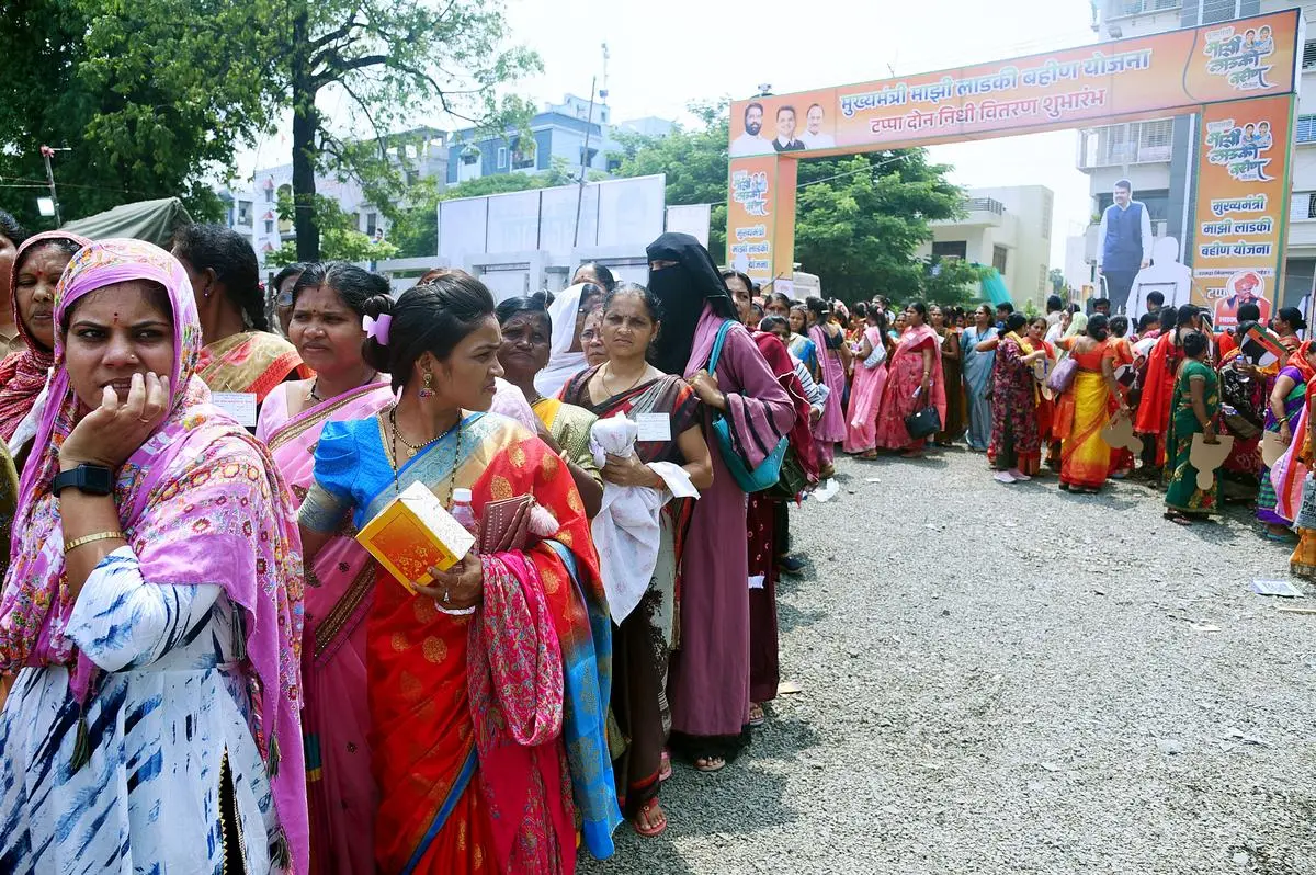 Women gather in large numbers to participate in a programme organised under the Ladki Bahin Yojana, at Reshimbag Maidan, in Nagpur on August 31. Women gather in large numbers to participate in a programme organised under the Ladki Bahin Yojana, at Reshimbag Maidan, in Nagpur on August 31.
