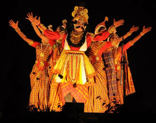A still from an Yakshagana performance in Karnataka. A still from an Yakshagana performance in Karnataka.