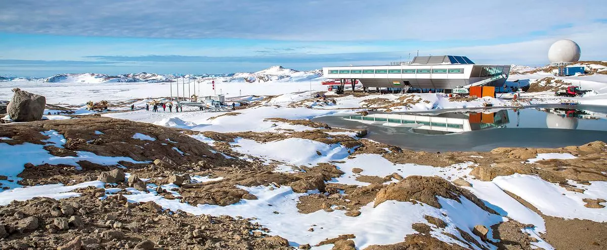 The research station Bharati in Antarctica.