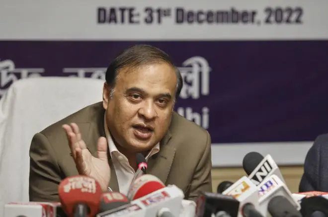 Assam Chief Minister Himanta Biswa Sarma addresses a press conference in New Delhi on December 31, 2022. Assam Chief Minister Himanta Biswa Sarma addresses a press conference in New Delhi on December 31, 2022.