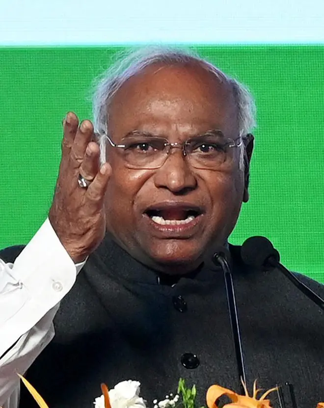 Congress president Mallikarjun Kharge. Congress president Mallikarjun Kharge.