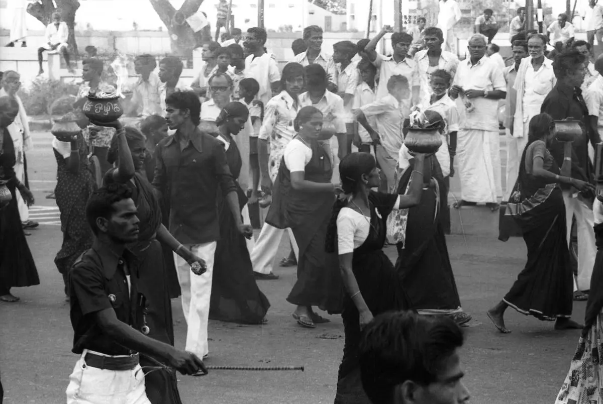 Members of the Dravidar Kazhagam take out a procession to commemorate Periyar’s birth centenary, in Madras on September 17, 1978.