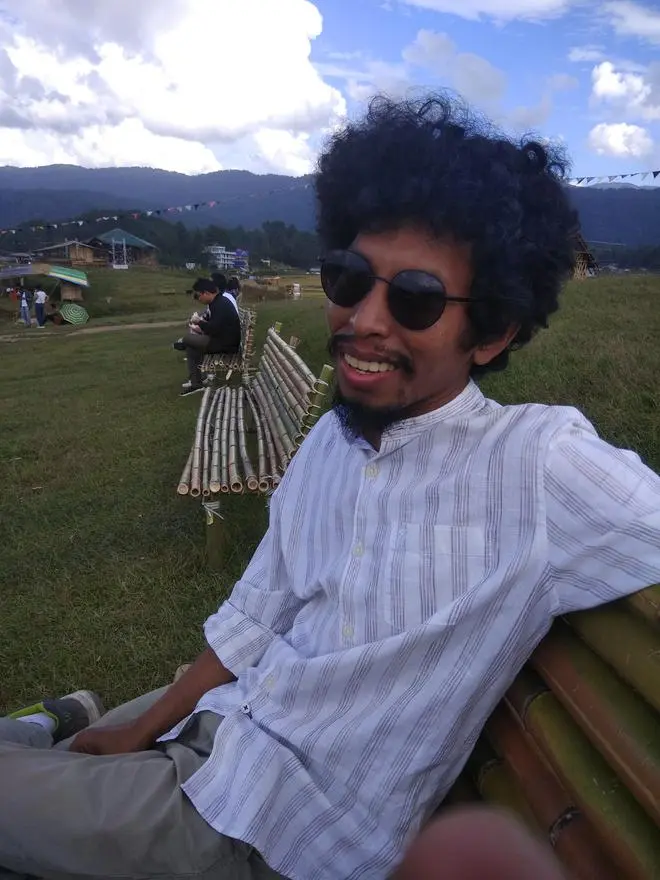 Romio Debbarman, the lead vocalist of the Tripura band Koloma, at ZFM 2022. Romio Debbarman, the lead vocalist of the Tripura band Koloma, at ZFM 2022.