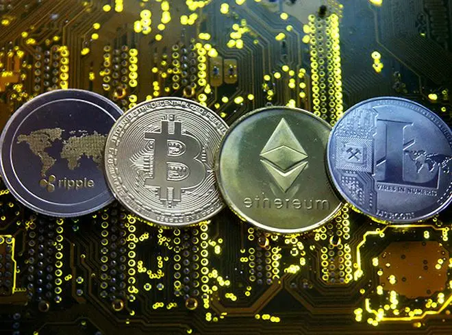 Representations of the Ripple, Bitcoin, Etherum and Litecoin virtual currencies. Representations of the Ripple, Bitcoin, Etherum and Litecoin virtual currencies.