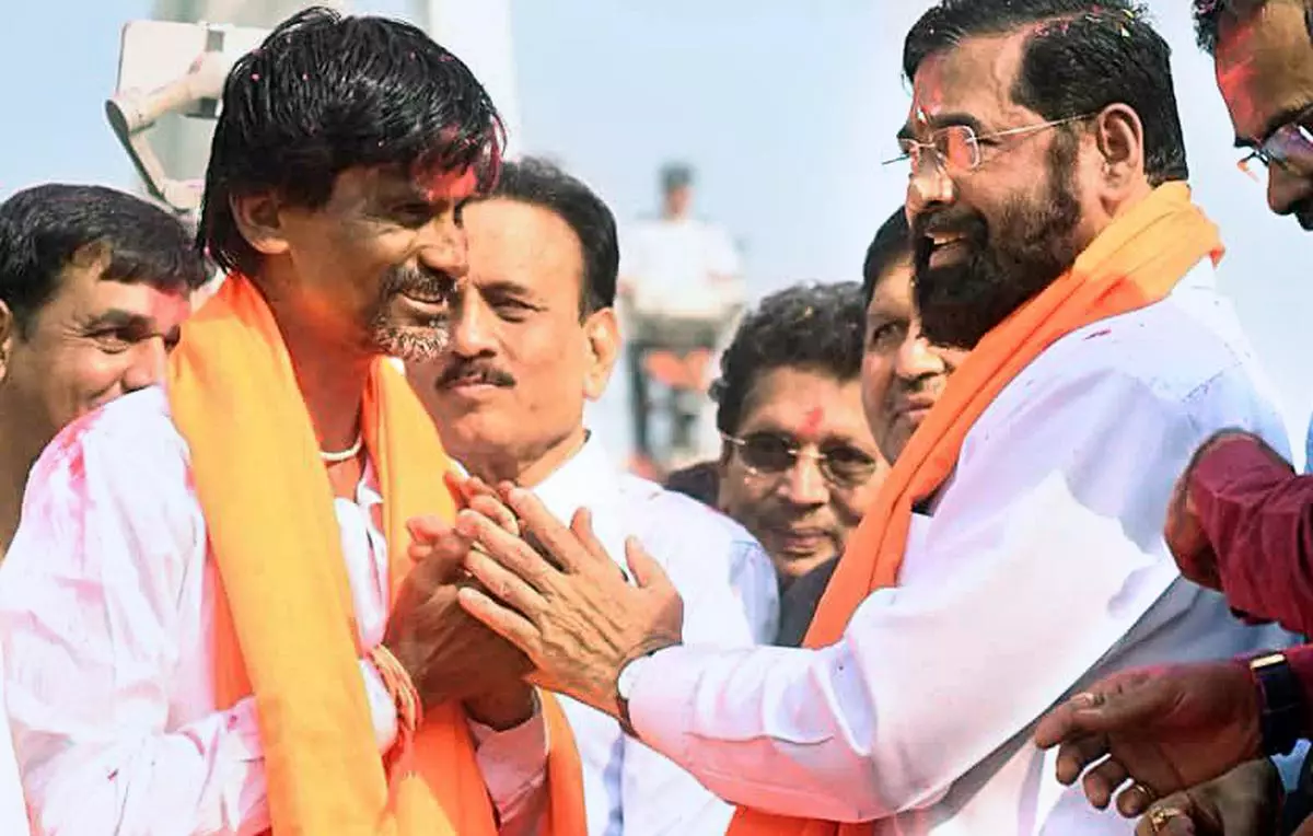 Maratha reservation activist Manoj Jarange-Patil with Chief Minister Eknath Shinde after ending his protest on January 27. The issue is now before the courts and could play a key role in the Assembly election later this year.