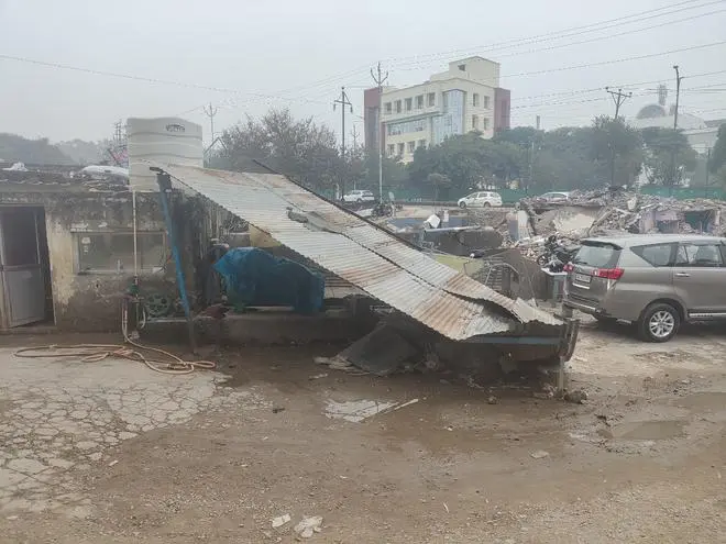 The garage workshop and few shops that were demolished near the office of Divisional Commissioner, Jammu. The garage workshop and few shops that were demolished near the office of Divisional Commissioner, Jammu.
