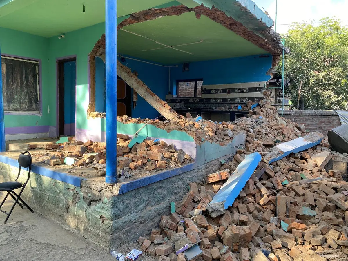 कश्मीर में एक ध्वस्त घर। कश्मीर के इतिहास में घरों के विध्वंस अभूतपूर्व हैं।