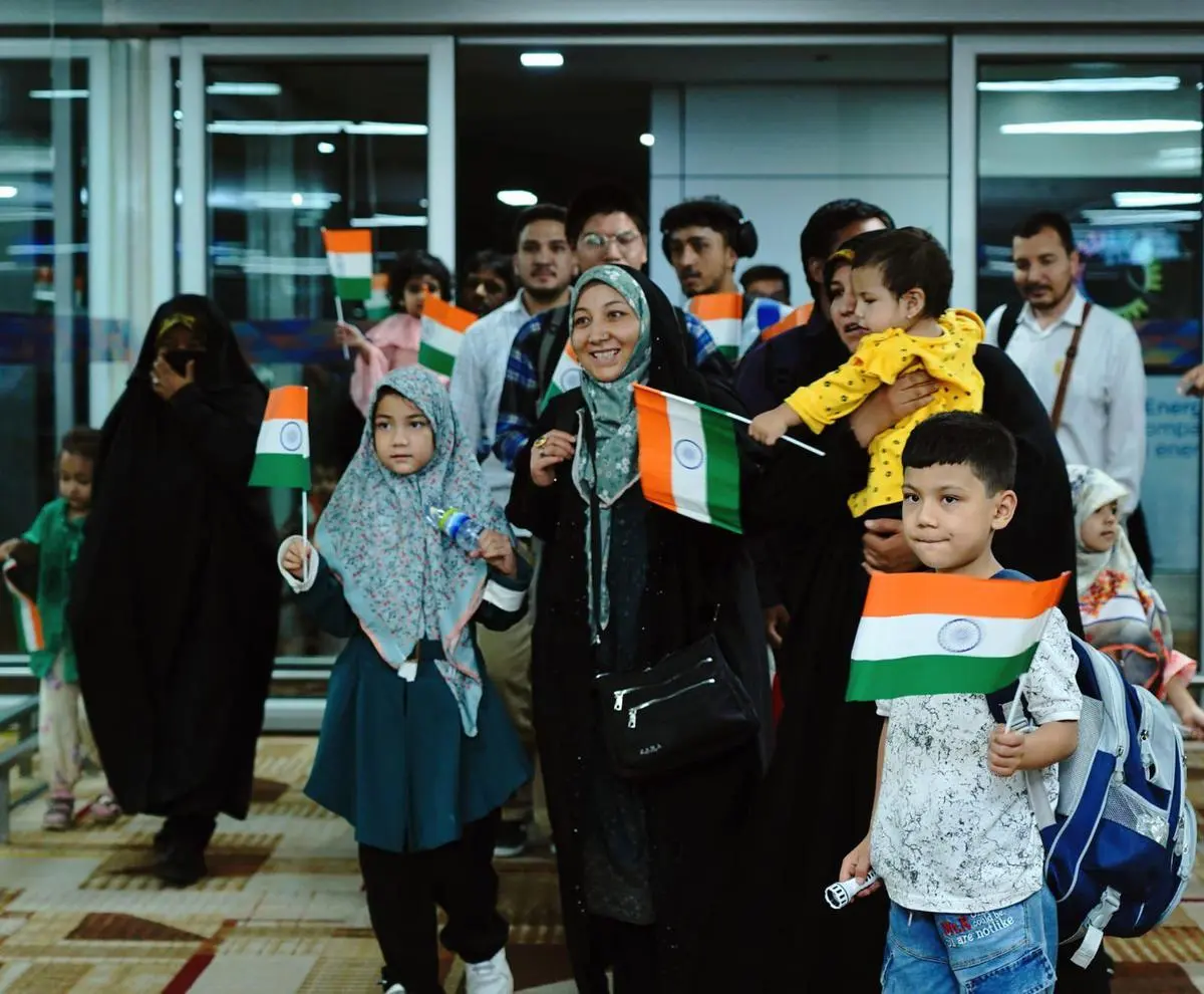 Indian nationals evacuated from Iran under Operation Sindhu, following the escalation of the Iran-Israel war, arrive in New Delhi in June 2025. The operation brought back more than 4,000 Indian nationals from Iran and Israel.