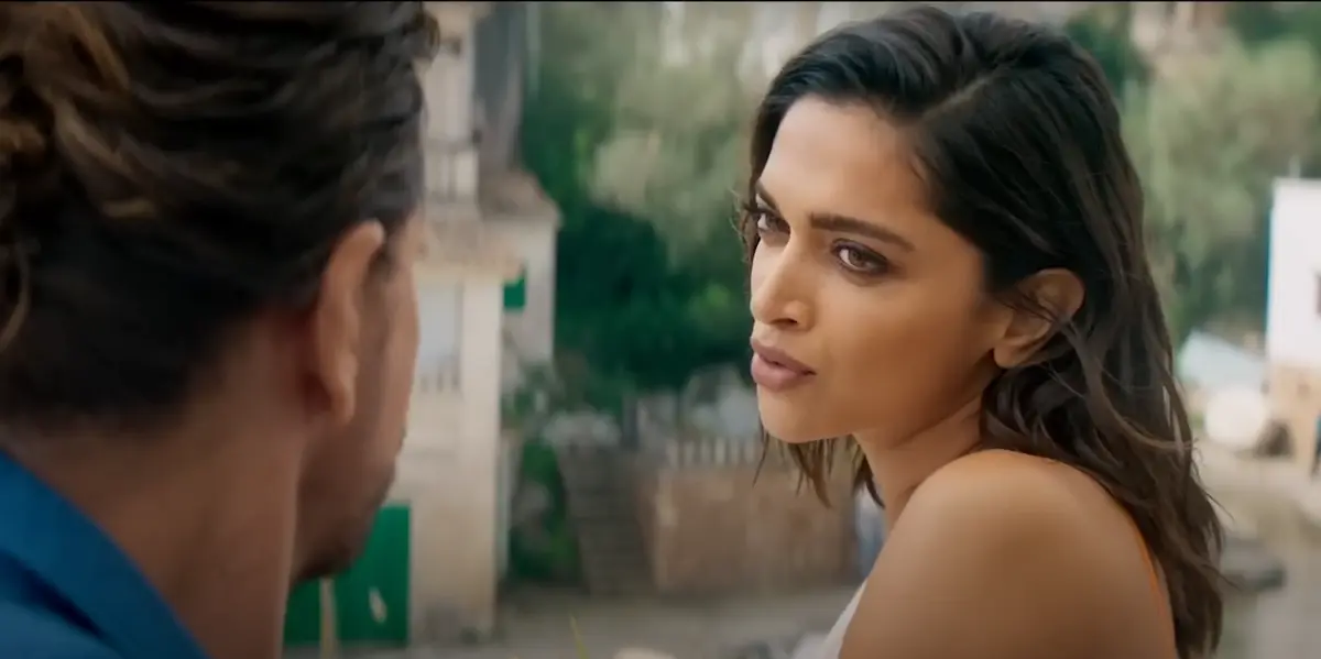 Deepika Padukone in Pathaan (2023). The action genre is more interested in being commercial than it is in being political—this comes at the cost of feminist discourse. 