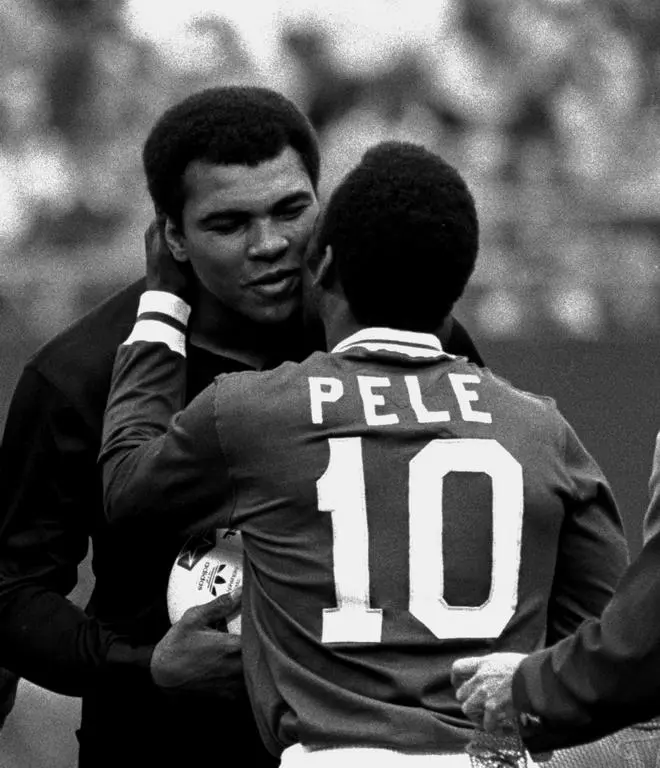 He was certainly no Muhammad Ali taking on the establishment and risking everything for his principles. But many felt that Pele was above all that. Here, with the boxing legend at the Giants Stadium in New Jersey, US, when he was honoured, on October 1, 1977. He was certainly no Muhammad Ali taking on the establishment and risking everything for his principles. But many felt that Pele was above all that. Here, with the boxing legend at the Giants Stadium in New Jersey, US, when he was honoured, on October 1, 1977.