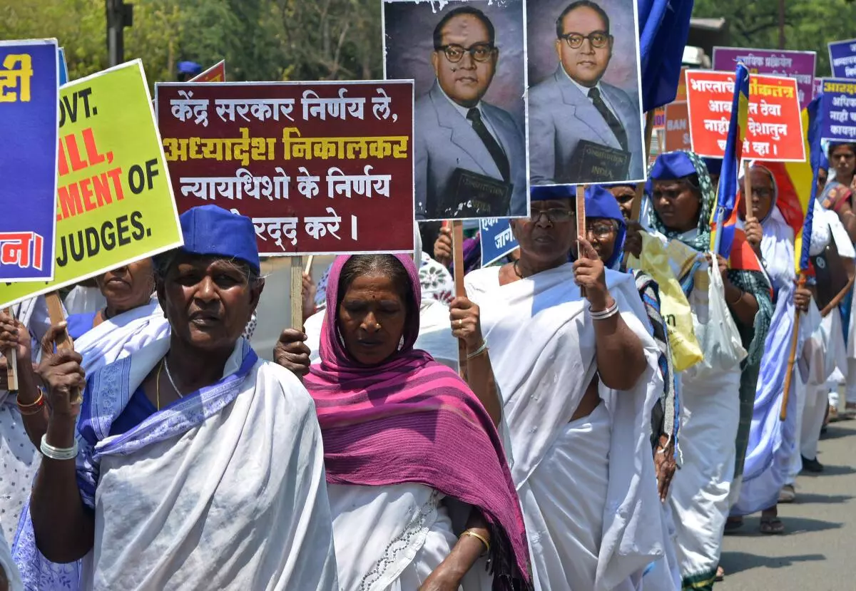 Samata Sainik Dal (SSD) organised the “Samata Jagar rally” in protest against the apex court verdict, diluting Scheduled Castes and Scheduled Tribes (Prevention of Atrocities) Act, in Nagpur in 2018.