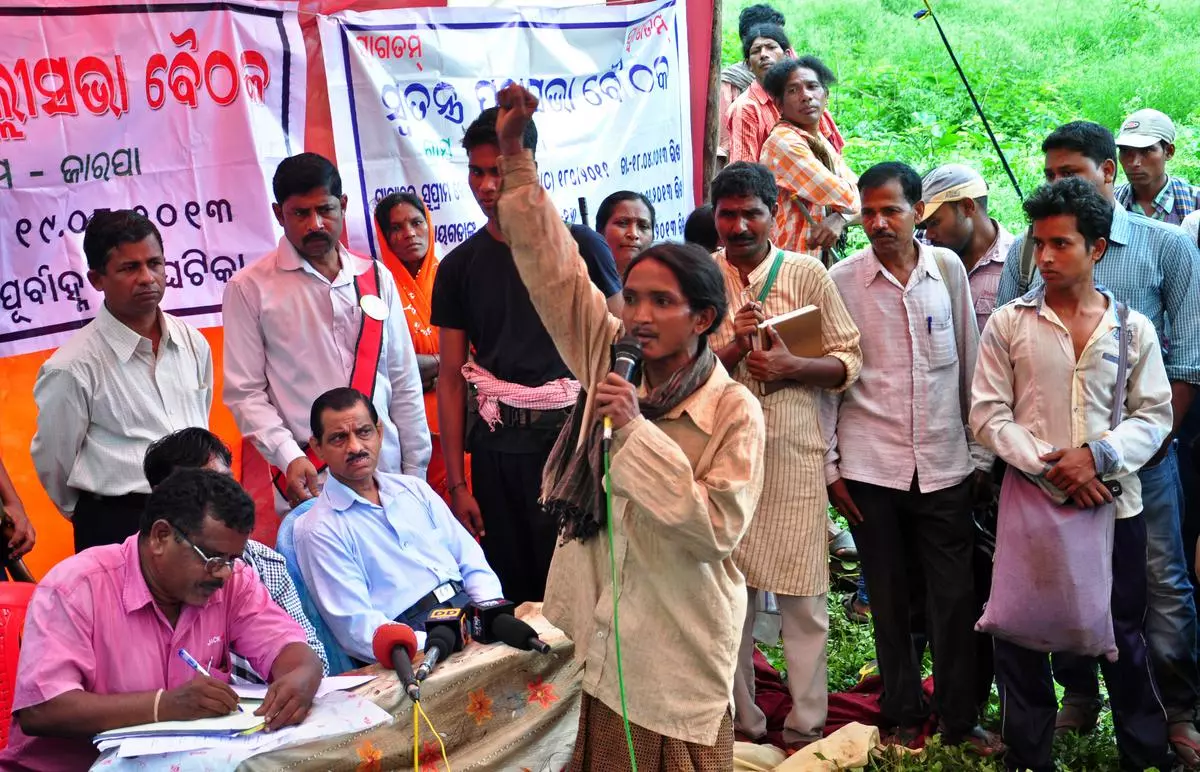 At a gram sabha held in Odisha on August 19, 2013, where members of the Dongria Kondh community adopted a resolution against mining in the Niyamgiri hills.