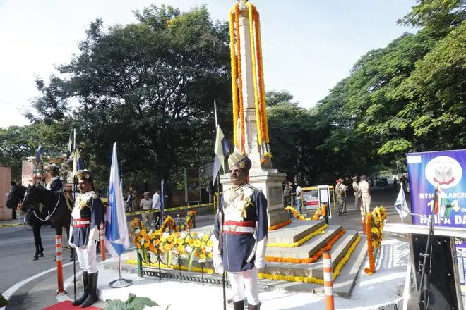 The Mysore Lancers Memorial in J. C. Nagar in Bengaluru during the celebration of the 104th Haifa Day on September 23, 2022. The Mysore Lancers Memorial in J. C. Nagar in Bengaluru during the celebration of the 104th Haifa Day on September 23, 2022.